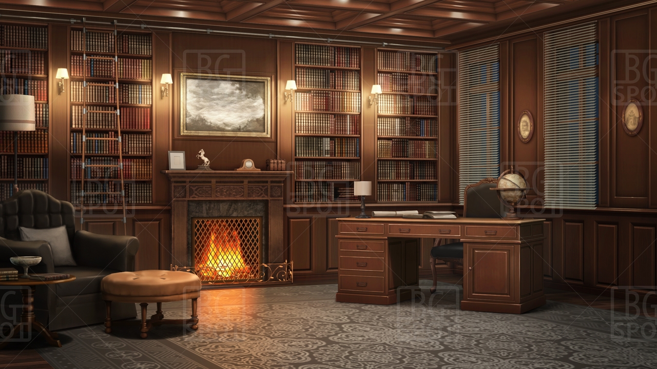 BG_暖炉のある書斎_ver0.1