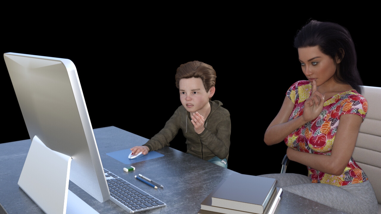 ママと彼女の親友