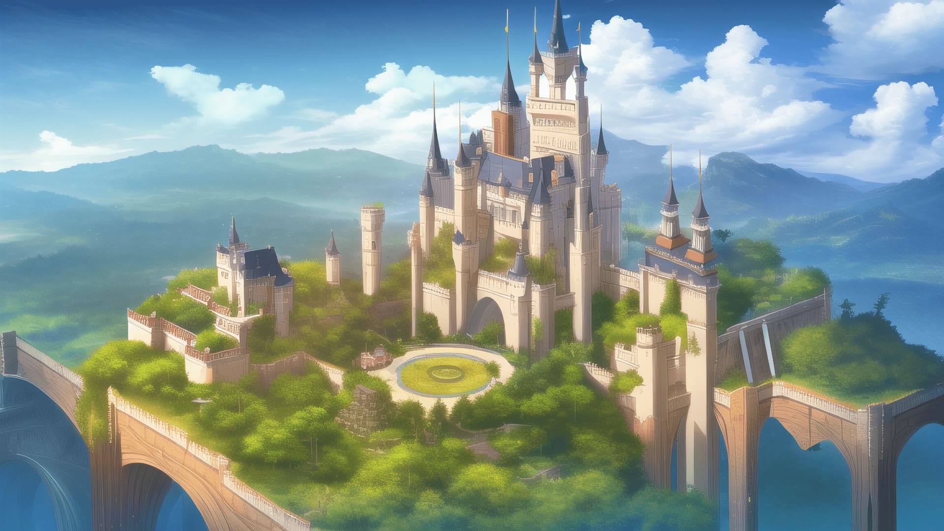 【アニメ調の幻想系背景】著作権フリーの高解像度画像(100枚)