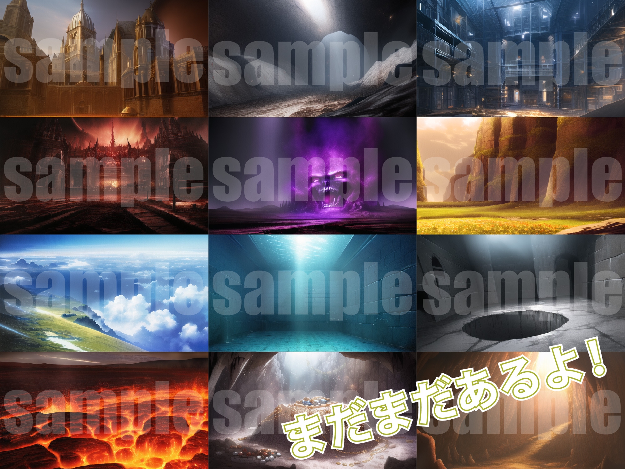 【1920×1080サイズ】シグラルAI素材集『ダンジョン背景編』