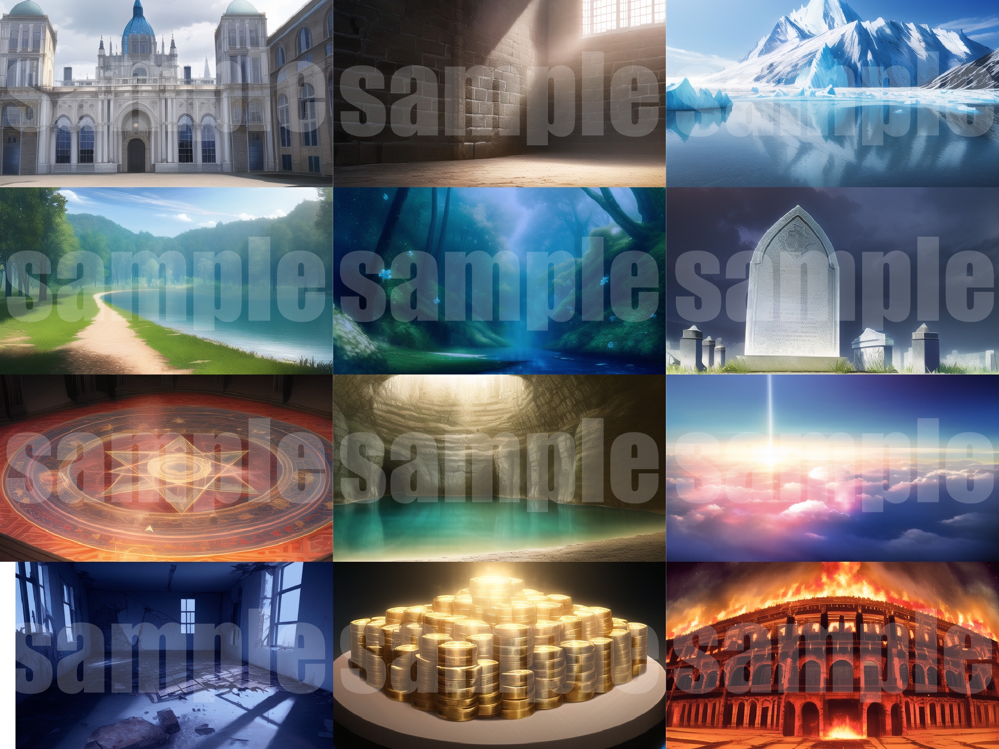 【1920×1080サイズ】シグラルAI素材集『ダンジョン背景編』