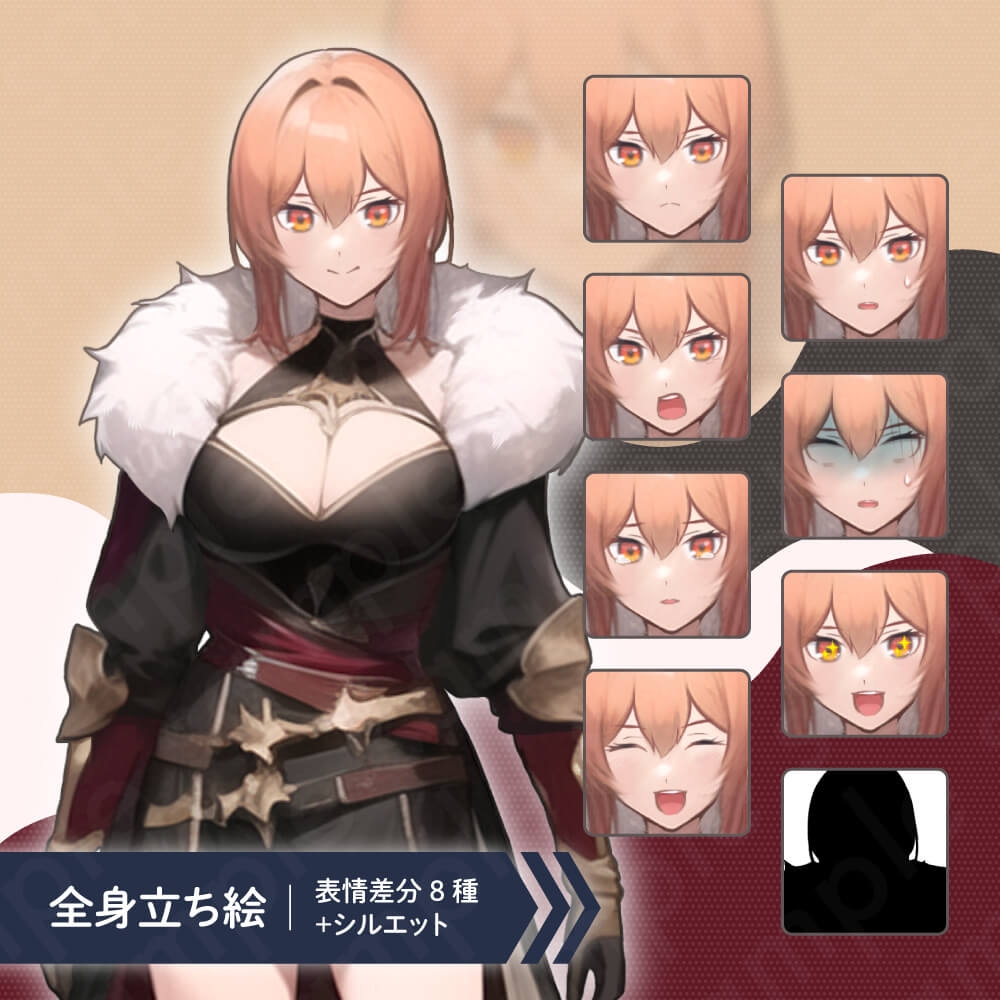 【立ち絵素材】ファンタジー系・冒険者・僧侶・格闘家_6人セット・全身表情8種+α