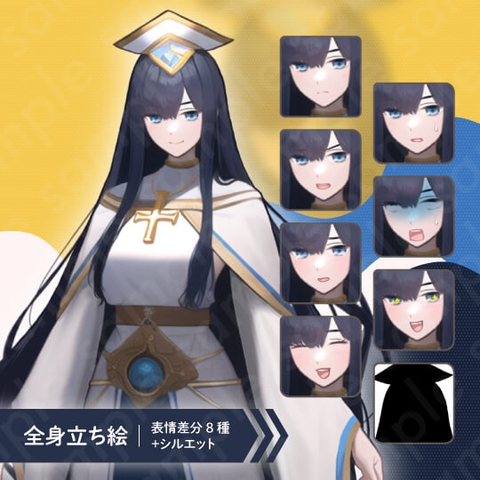 【立ち絵素材】ファンタジー系・冒険者・僧侶・格闘家_6人セット・全身表情8種+α