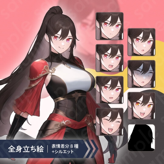 【立ち絵素材】ファンタジー系・冒険者・僧侶・格闘家_6人セット・全身表情8種+α