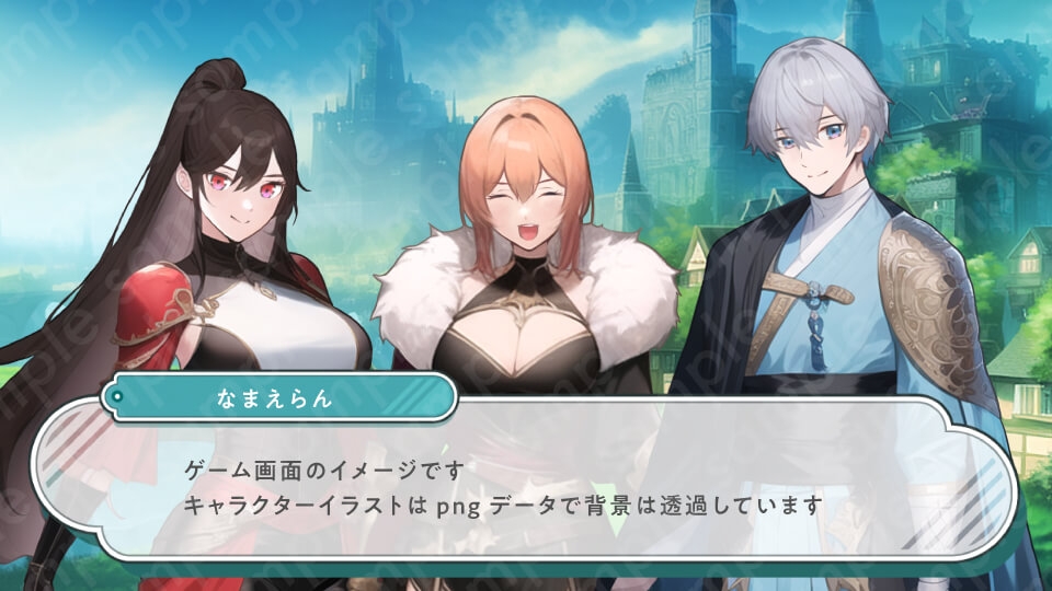 【立ち絵素材】ファンタジー系・冒険者・僧侶・格闘家_6人セット・全身表情8種+α