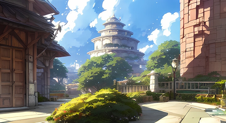 著作権フリー 「ファンタジー東洋の都市風景」 (314枚)