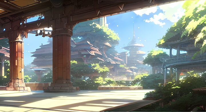 著作権フリー 「ファンタジー東洋の都市風景」 (314枚)