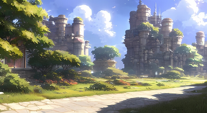 著作権フリー 「ファンタジー東洋の都市風景」 (314枚)