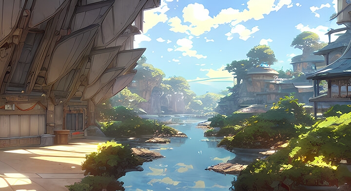 著作権フリー 「ファンタジー東洋の都市風景」 (314枚)