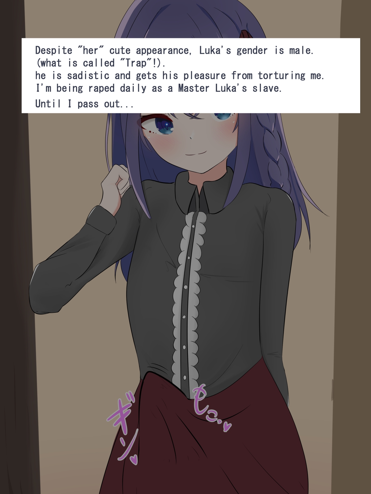 Being raped as a slave by a dominant Trap - Master's scent torture