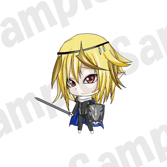 キャラクター:戦士1の二頭身グラフィック