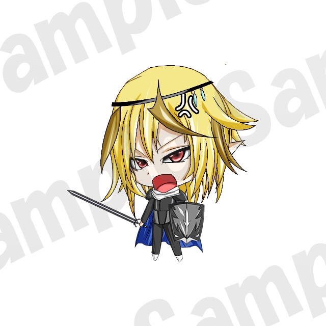 キャラクター:戦士1の二頭身グラフィック