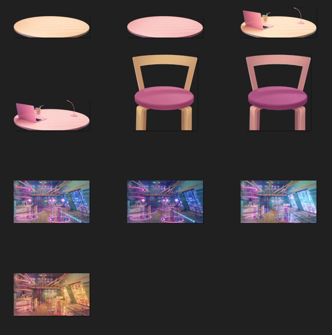 背景素材:ハートのバー