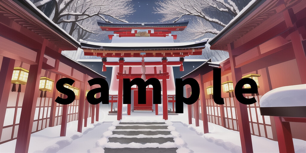 【1024×512サイズ】newyear新年神社背景素材集「PNG 合計90枚」