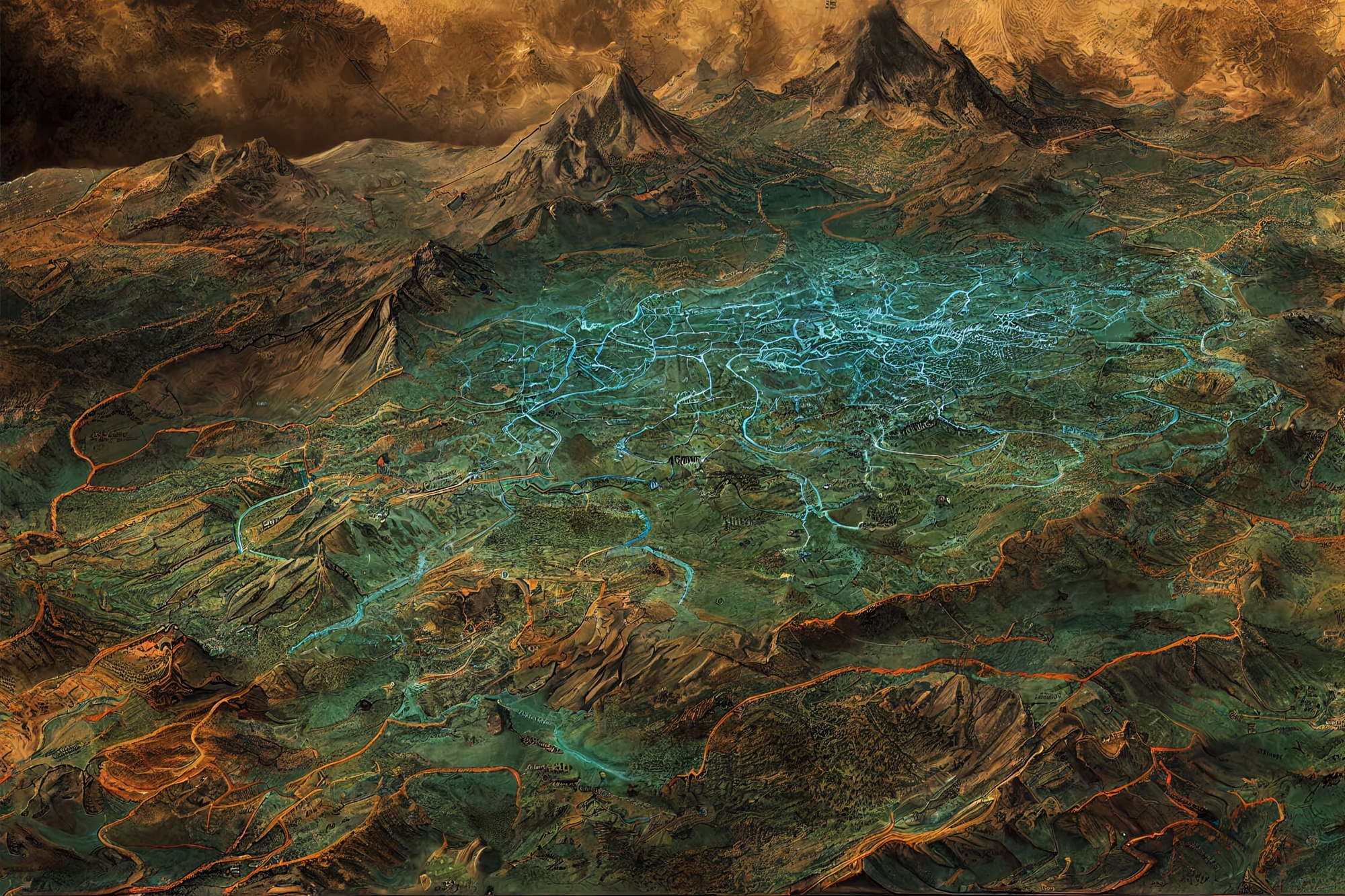 【ファンタジー系の地図やマップ】著作権フリーの高解像度画像(100枚)