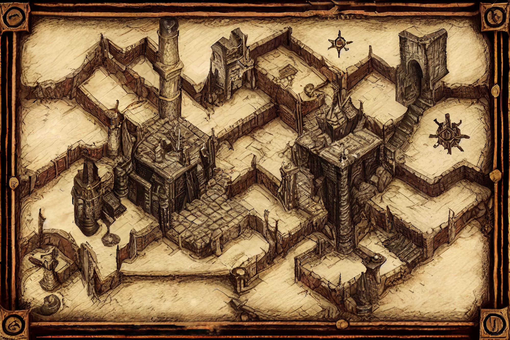 【ダンジョン系の地図やマップ】著作権フリーの高解像度画像(100枚)