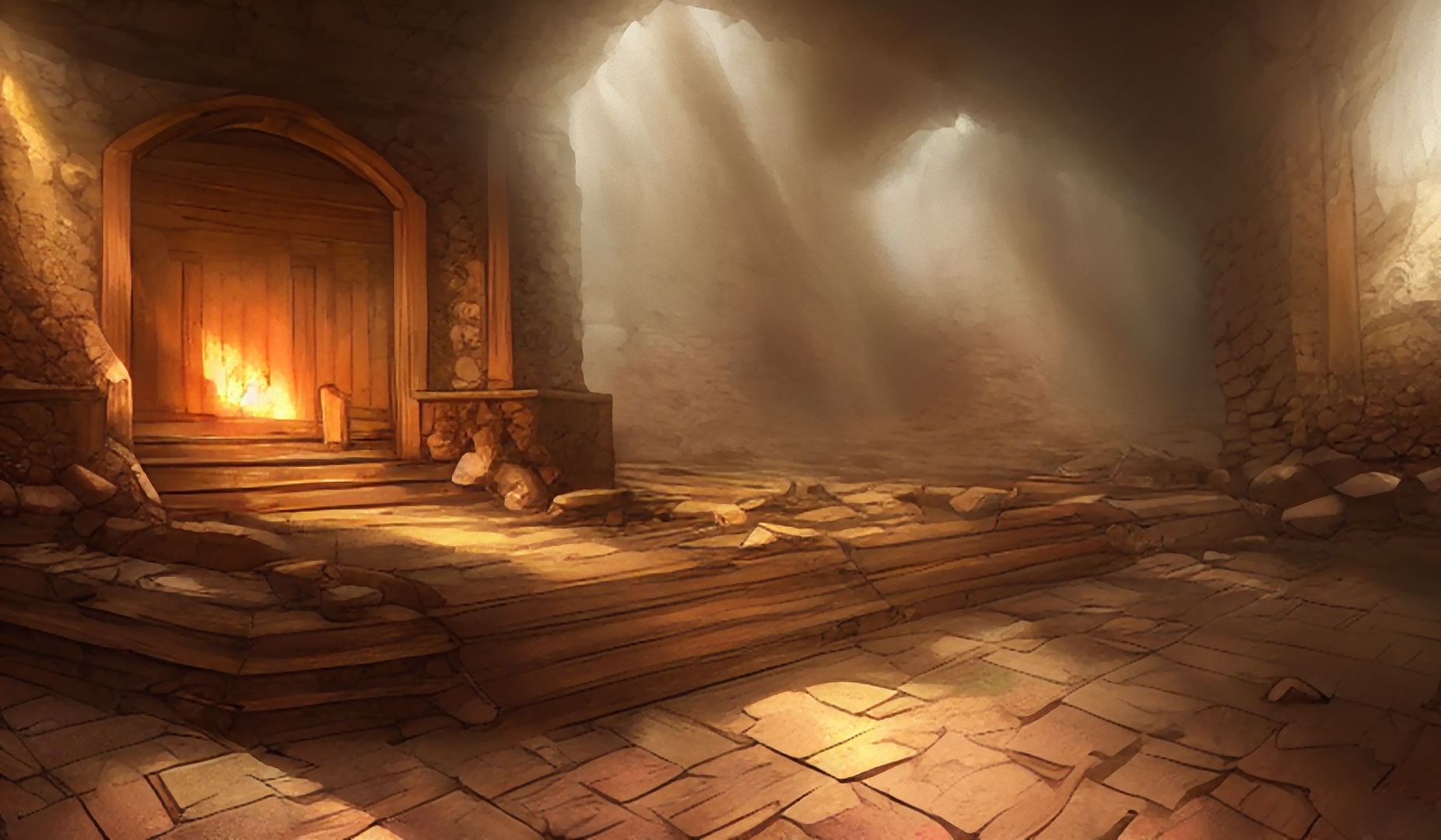 著作権フリー背景美術素材集 : BGArt 13 「幻想世界HD-II」 ダンジョン