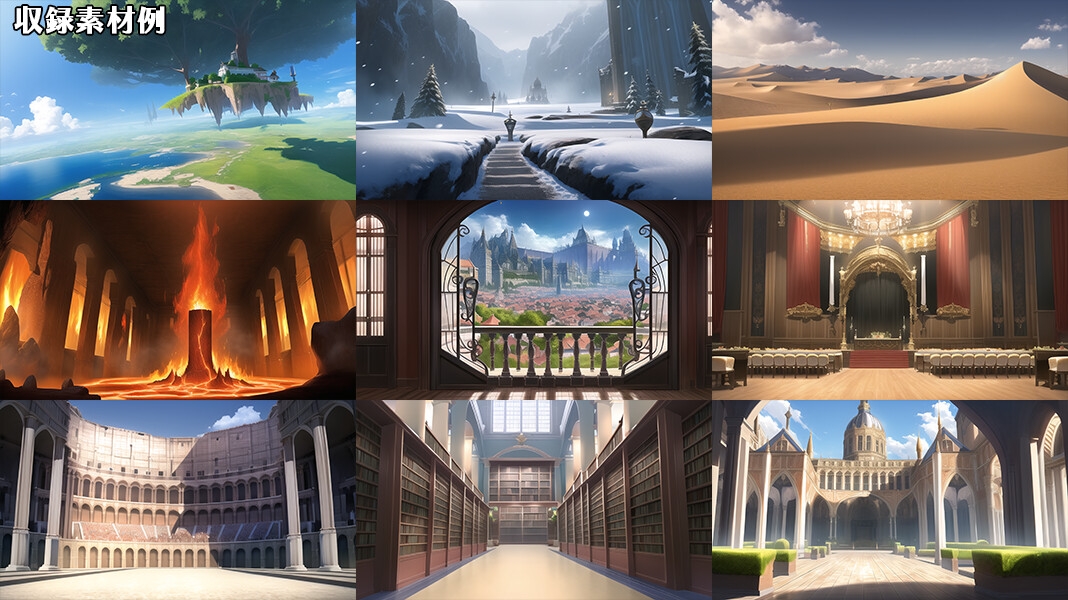 ファンタジー背景セット