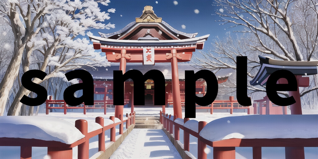 【1024×512サイズ】新年神社背景素材集「PNG 合計235枚」
