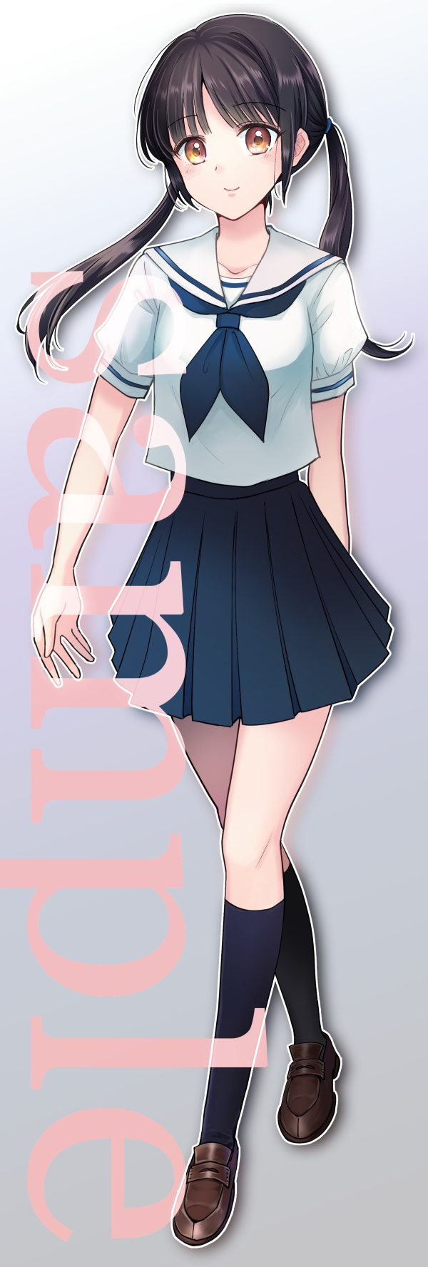 制服の少女の立ち絵素材【たぬぞん倉庫】