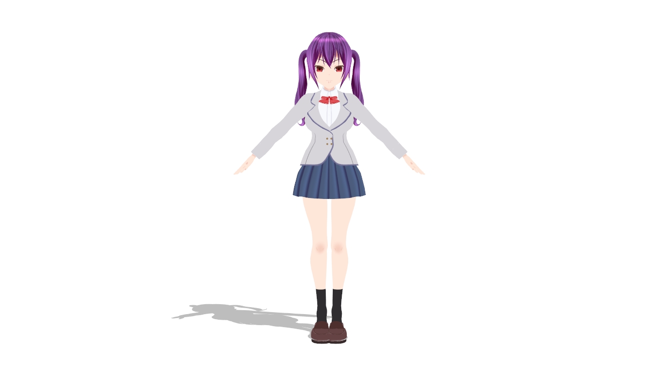 【MMD】3Dモデル「少女A」