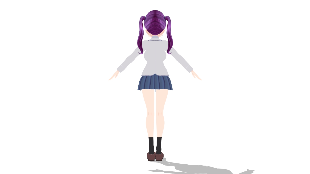 【MMD】3Dモデル「少女A」
