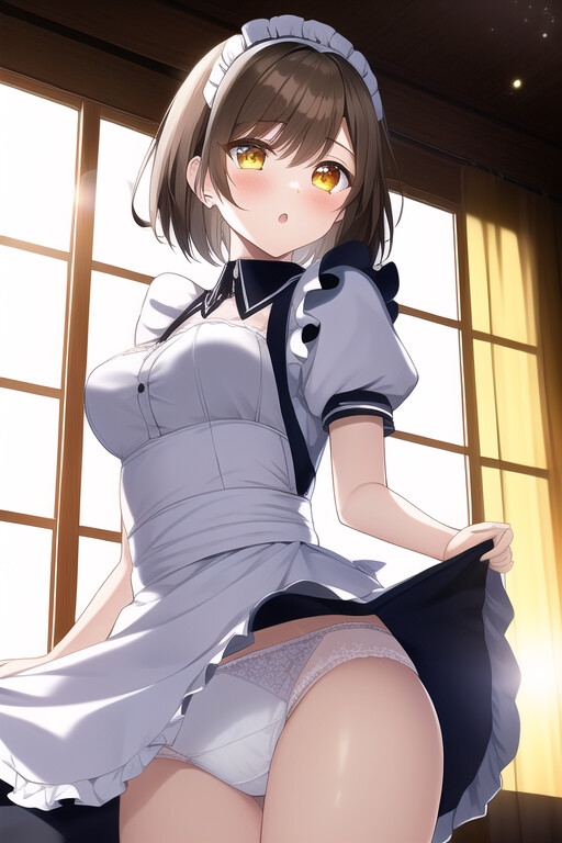 茶髪女子の下着イラスト集