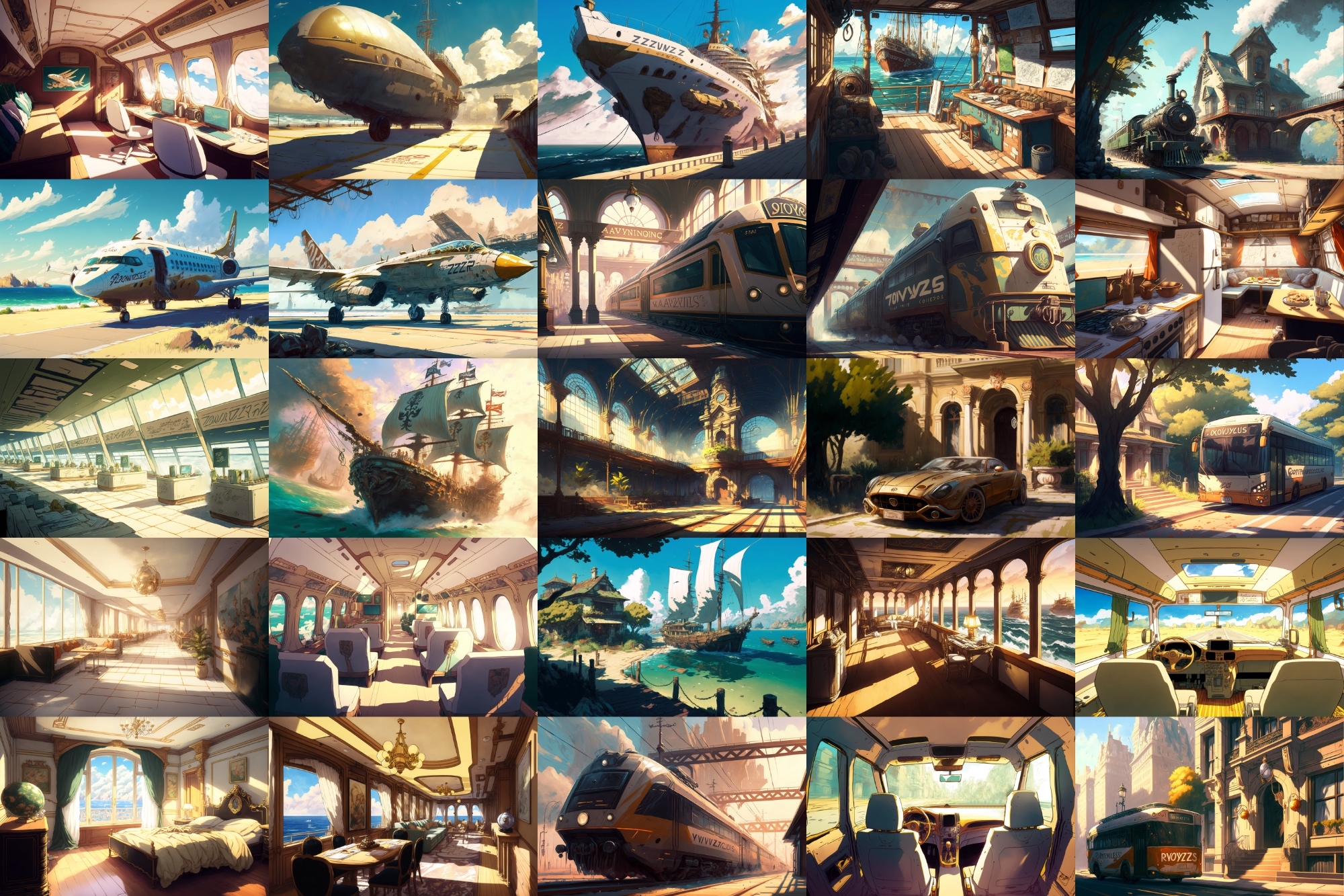 【美麗で幻想的な乗り物系の背景】著作権フリーの高解像度画像(100枚)