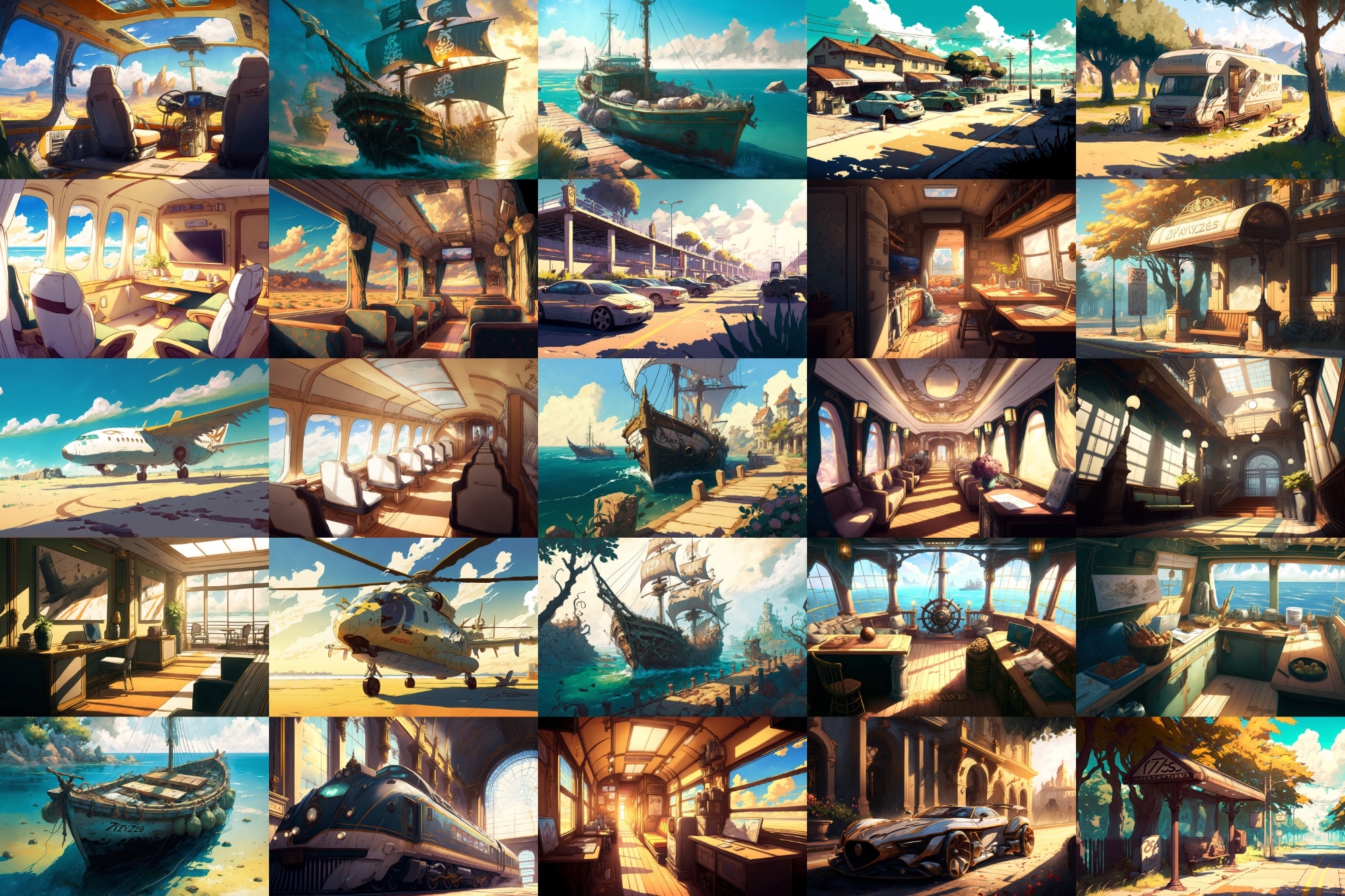 【美麗で幻想的な乗り物系の背景】著作権フリーの高解像度画像(100枚)