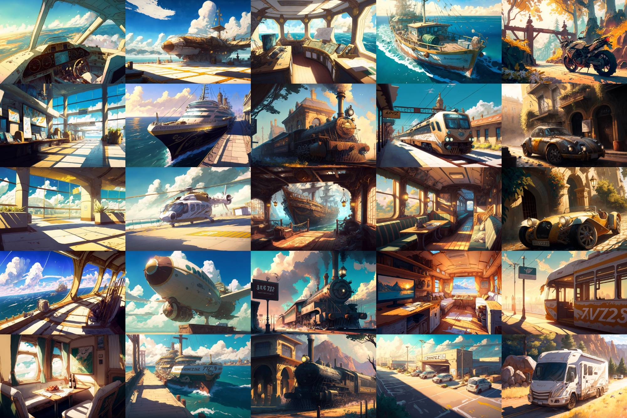 【美麗で幻想的な乗り物系の背景】著作権フリーの高解像度画像(100枚)