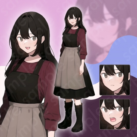 【立ち絵素材6人セット】ファンタジーモブキャラセットA・村人・村長・シスター・兵士・盗賊・全身表情3種