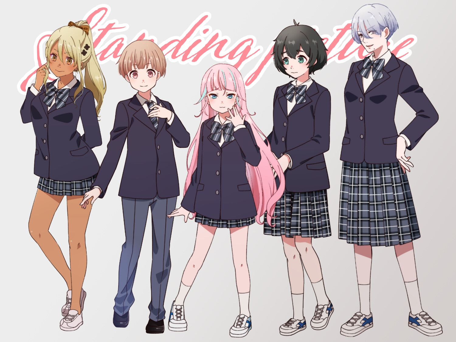 立ち絵素材_学園系キャラ10体セット