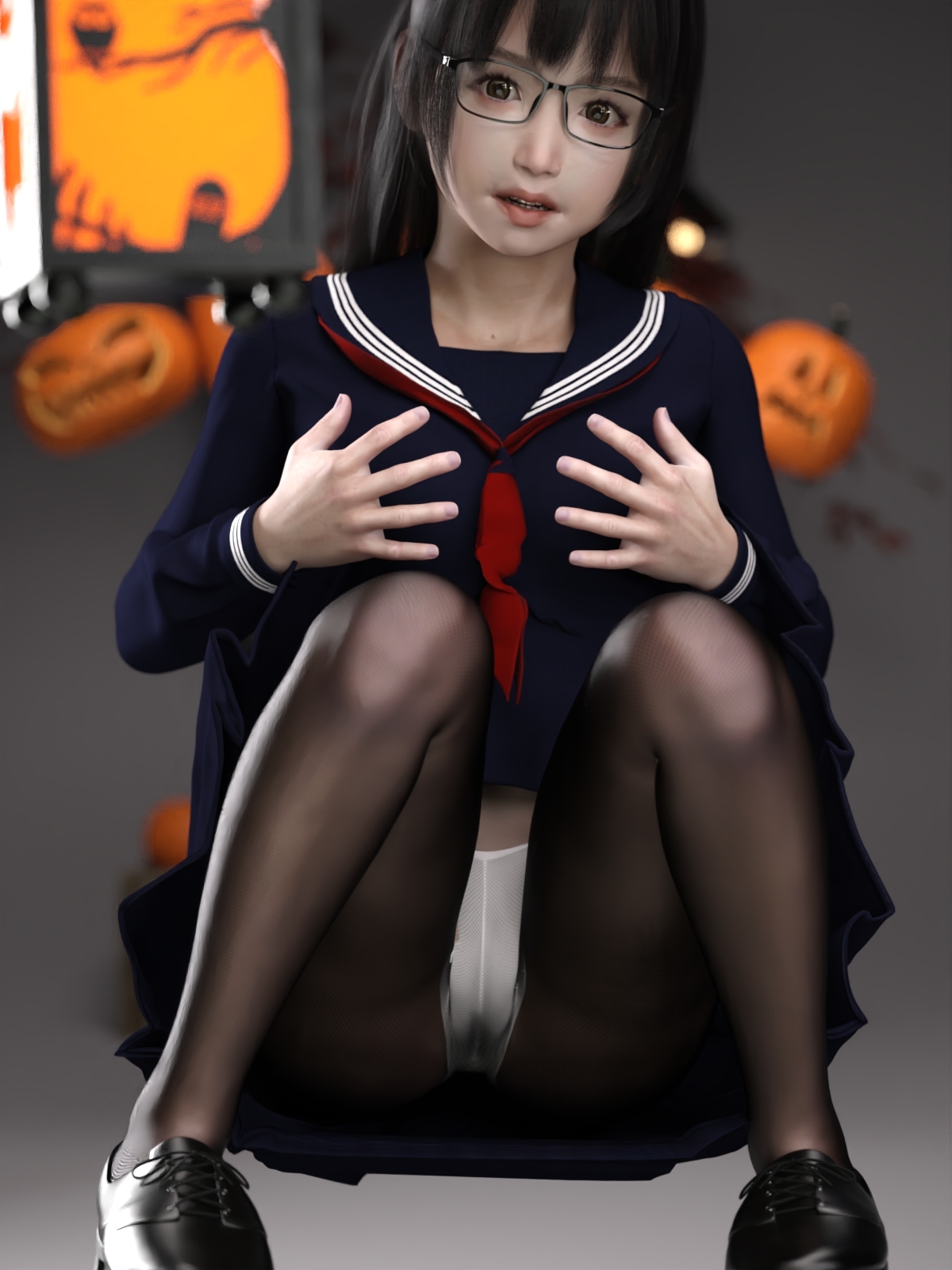 タイツ越しのパンツ総集編