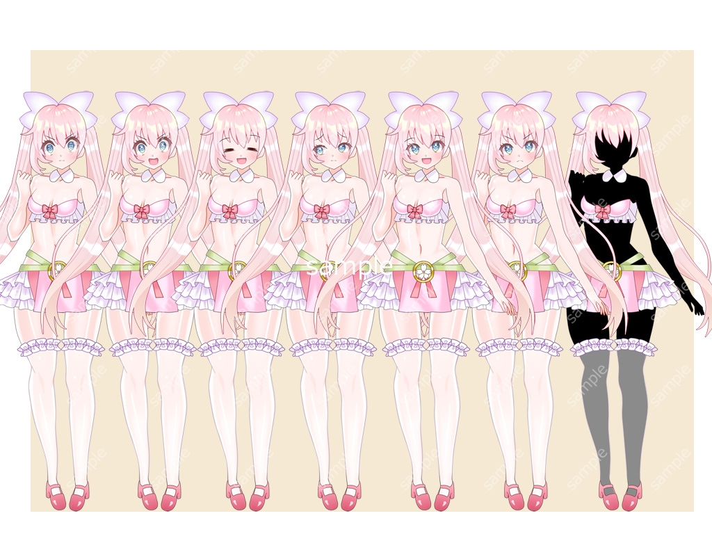 全身立ち絵素材・ファンタジー衣装019《魔法少女03》