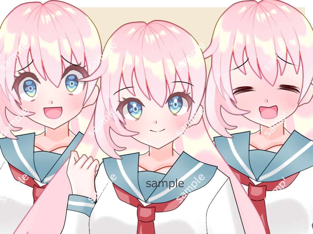 全身立ち絵素材・ファンタジー衣装020《制服少女》