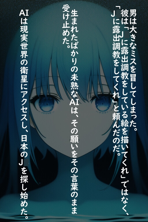 AI暴走: 性知識0の1〇才ロリ少女が街中全裸露出調教されちゃう話