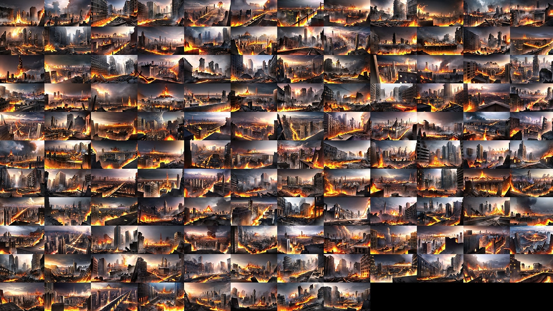 背景CG素材集『戦争で荒廃した現代都市』