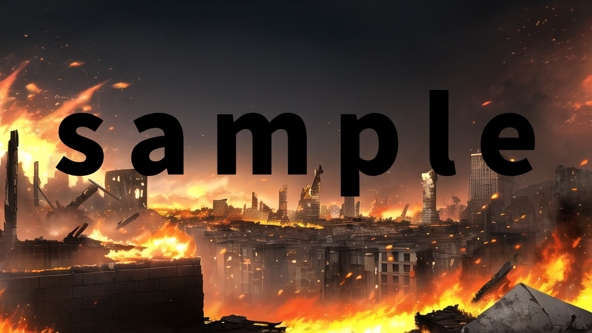 背景CG素材集『戦争で荒廃した現代都市』