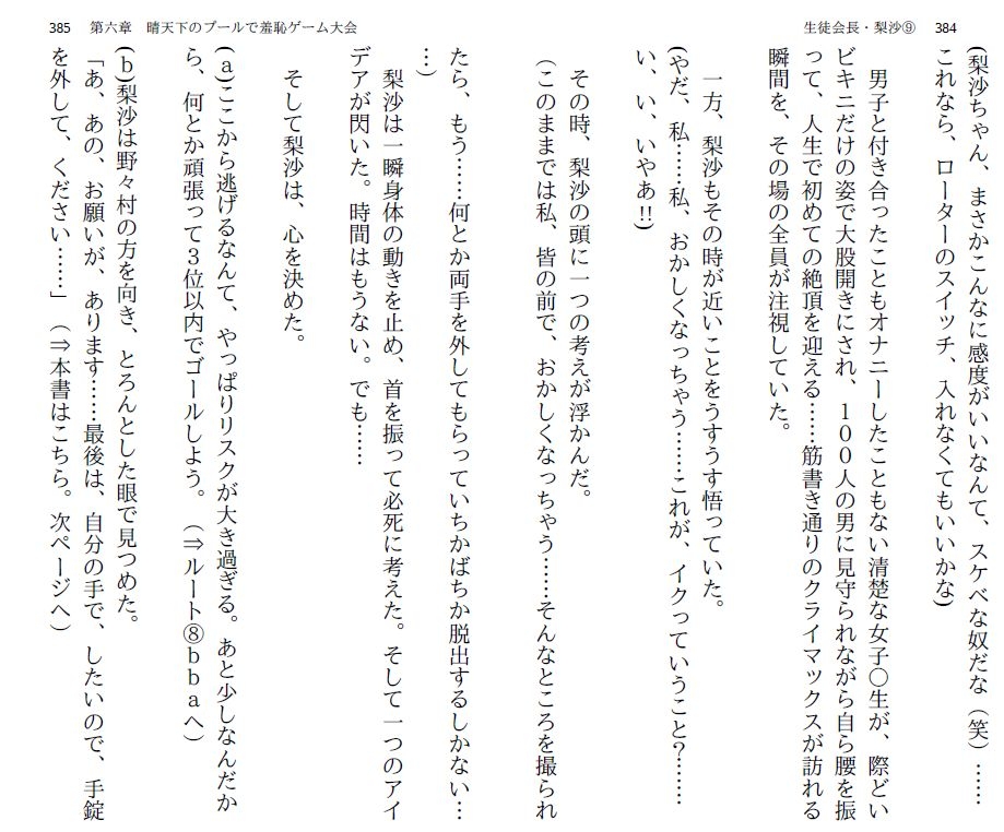 生徒会長・梨沙(9) ～全校生徒2編～