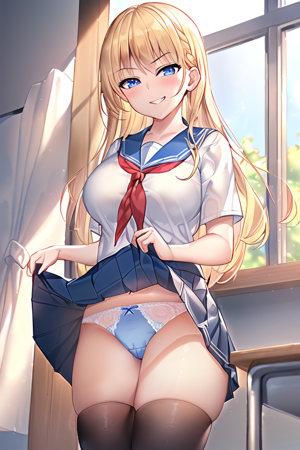 えちえちJKちゃんのたくし上げパンチラ集