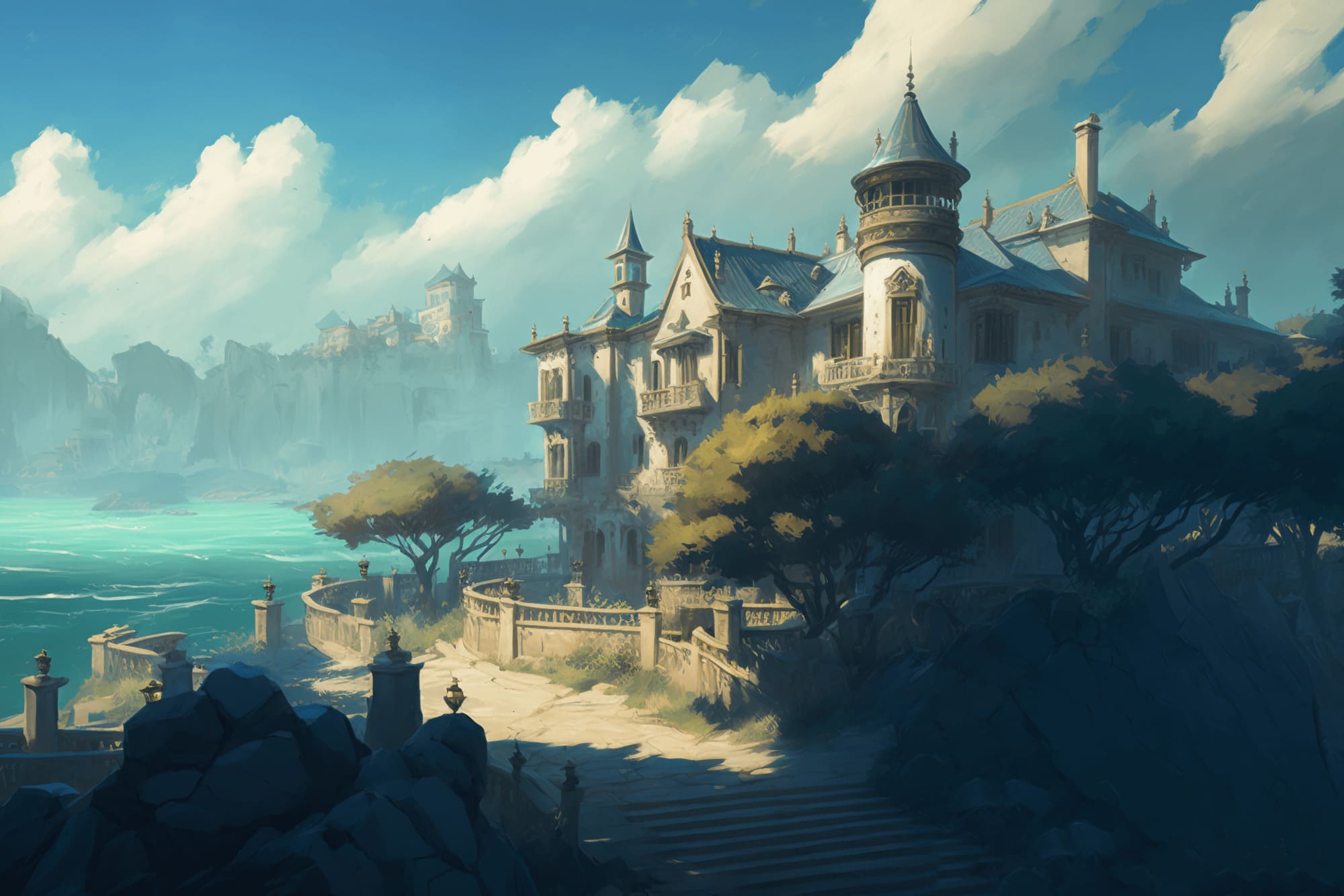 【美麗で幻想的な城や室内の背景】著作権フリーの高解像度画像(100枚)