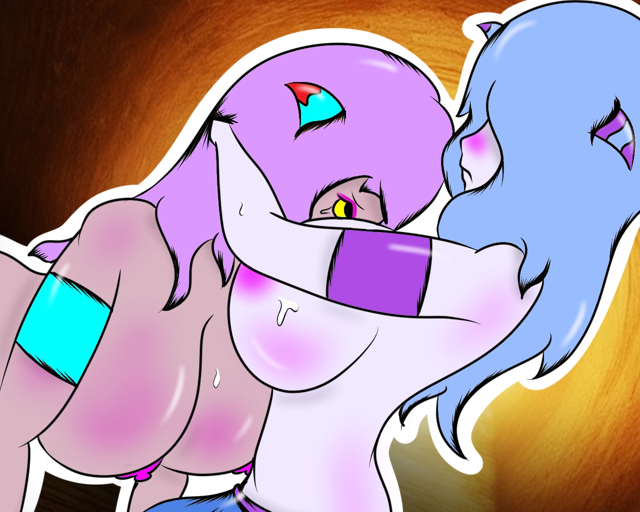 ちっちゃい… かわいい… 鬼娘… 死闘のキャットファイト!