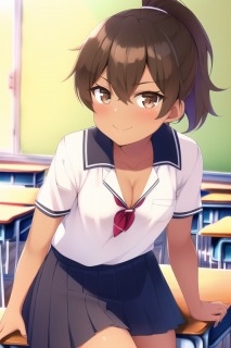 教室でHなことしちゃう制服女子 - 褐色少女との思い出 Vol.5