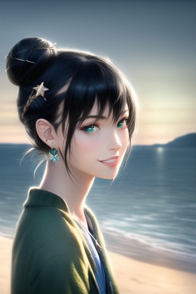 お団子女の子のAIイラスト集