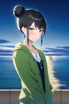 お団子女の子のAIイラスト集