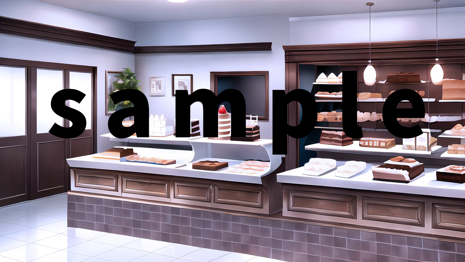 現代背景CG素材集part1『ベーカリー』