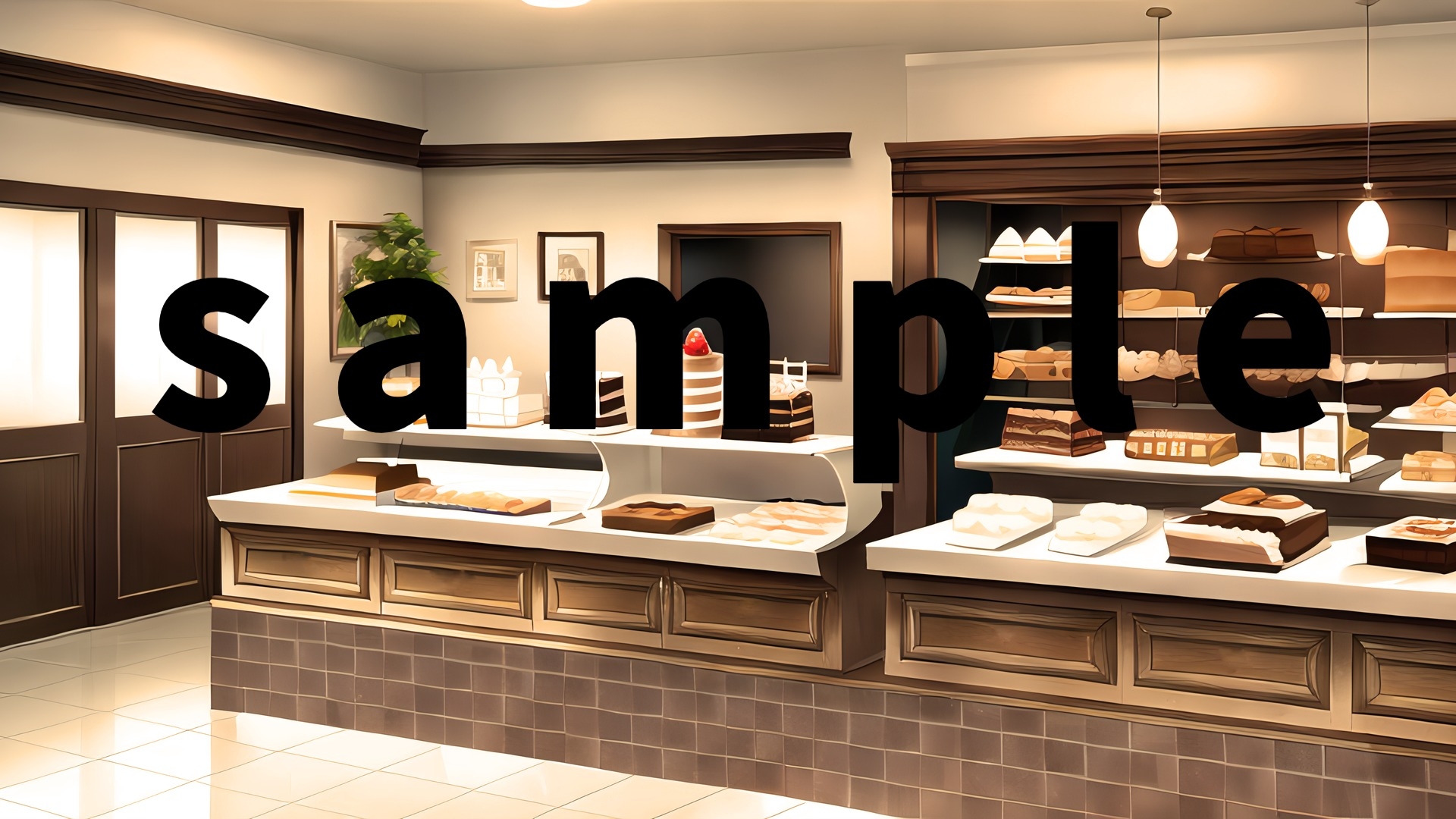 現代背景CG素材集part1『ベーカリー』