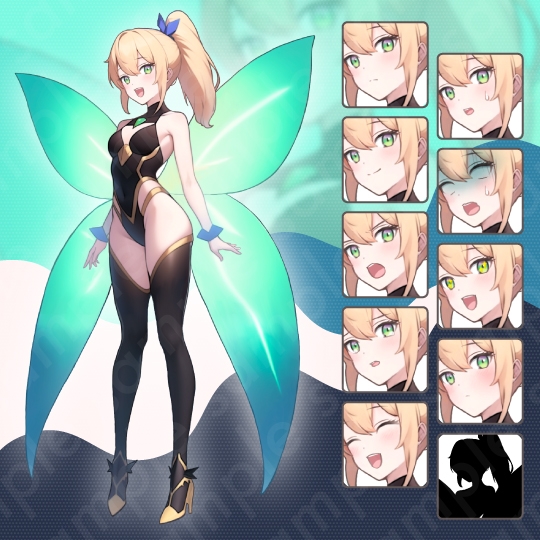 【立ち絵素材】ファンタジー系・人外・魔族_6人セット・全身表情10種+α