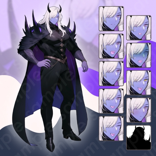 【立ち絵素材】ファンタジー系・人外・魔族_6人セット・全身表情10種+α