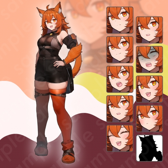 【立ち絵素材】ファンタジー系・人外・魔族_6人セット・全身表情10種+α